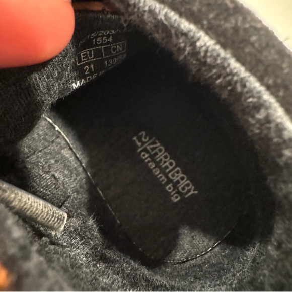 Zara Baby Lace Up Brown Boots - Size 21 (5.5) - Picture 7 of 9